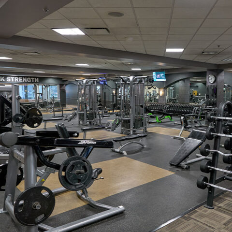 Weight room at gym